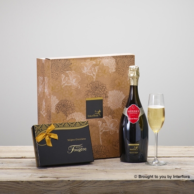 Gosset Brut Champagne & Belgian Chocolates Gift Set