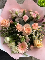Peaches and Cream Hand tied Bouquet