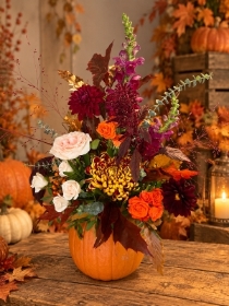 Floral Pumpkin Arrangement