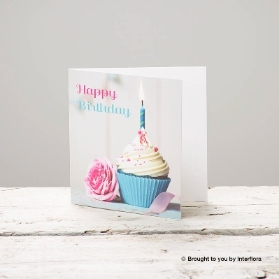 Happy Birthday Cupcake Greetings Card