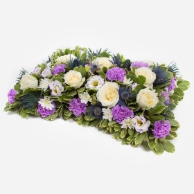 Open Based Pillow in Lilac and White