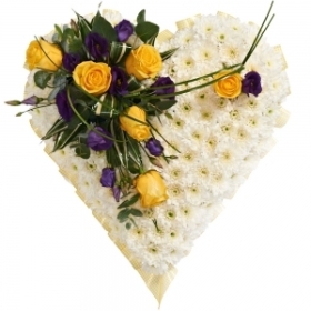 White Funeral Heart